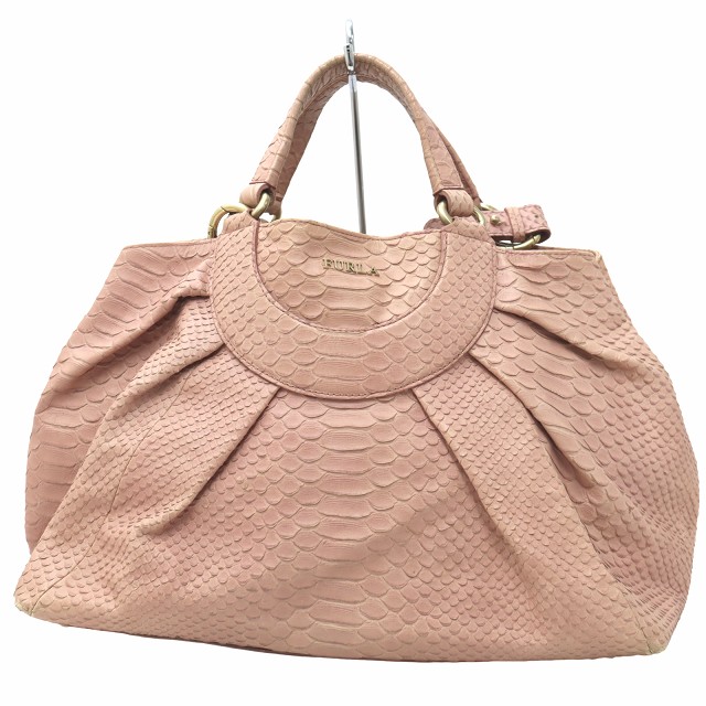 フルラ FURLA パイソン メタルロゴ 2WAY ハンドバッグ ショルダー 