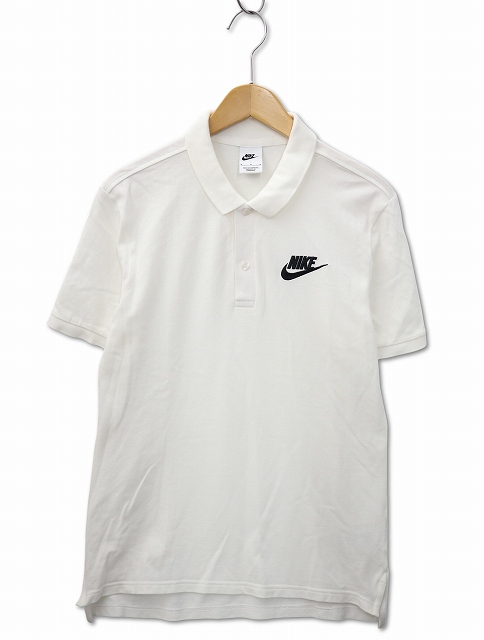 ナイキ NIKE 909747-100 ロゴ刺繍 PQ マッチアップ ポロシャツ M WHITE 