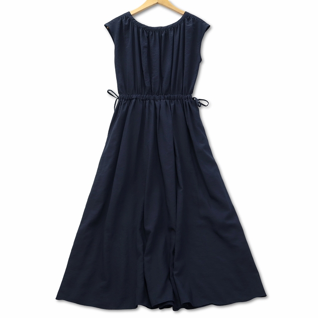 ジーユー GU ギャザー ワンピース ノースリーブ ロングスカート S