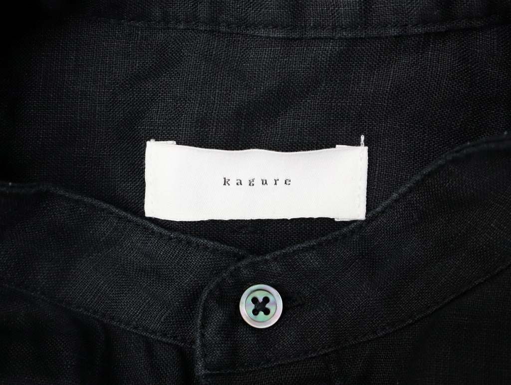 カグレ かぐれ リネン ハーフスリーブ オールインワン FREE BLACK