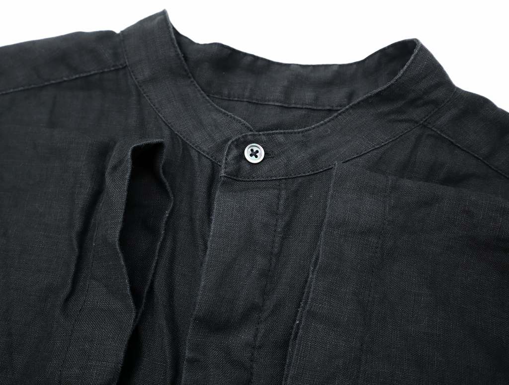 カグレ かぐれ リネン ハーフスリーブ オールインワン FREE BLACK