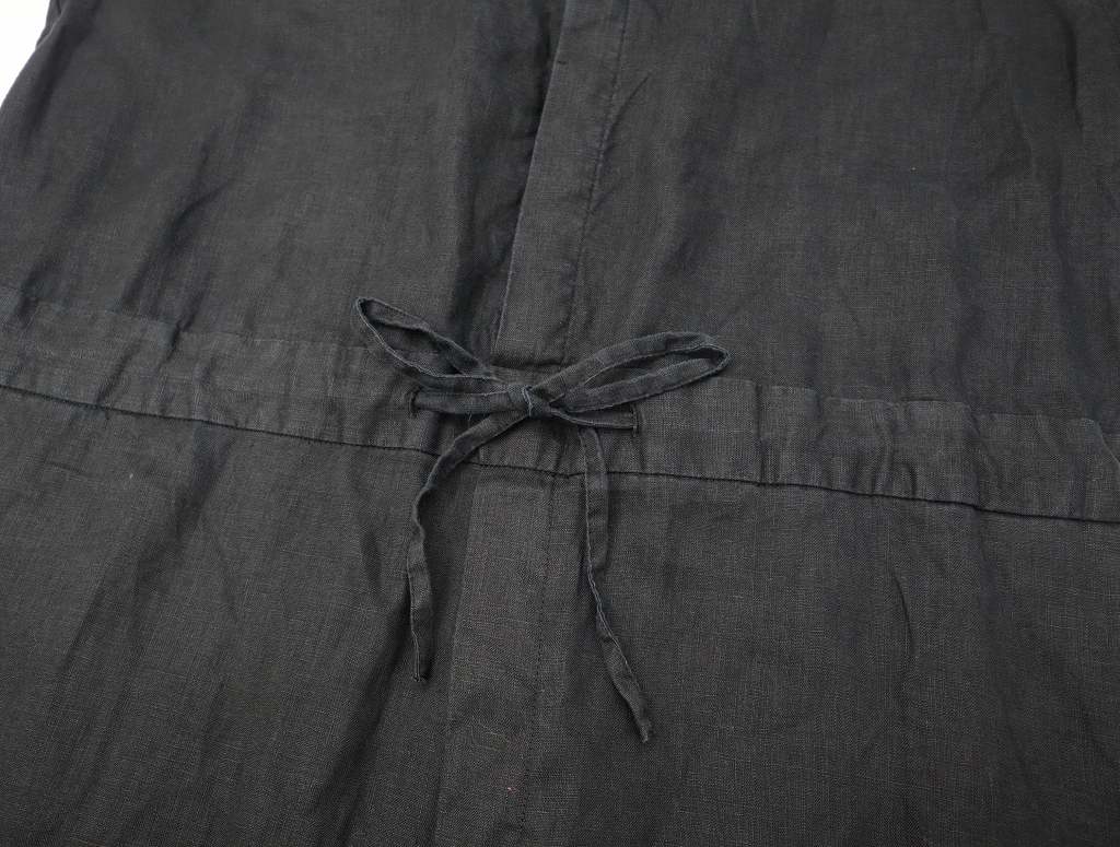 カグレ かぐれ リネン ハーフスリーブ オールインワン FREE BLACK