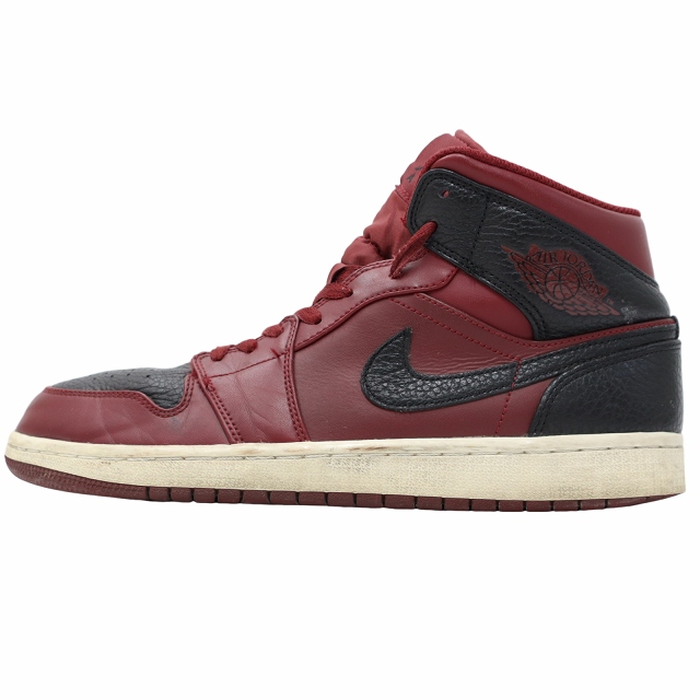 ナイキ NIKE 27.5cm AIR JORDAN 1 RETRO MID TEAM RED / BLACK エア 