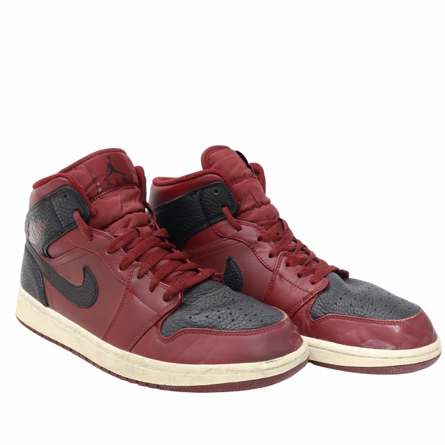 ナイキ NIKE 27.5cm AIR JORDAN 1 RETRO MID TEAM RED / BLACK
