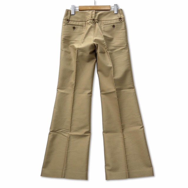 バッカ BACCA コットン センタープレス パンツ 38 ベージュ レディース  