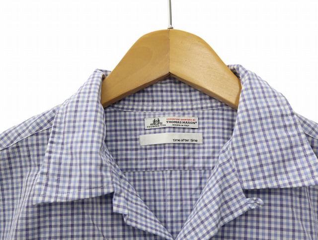 美品★ AP STUDIO トーマスメイソン コットン ベーシック ブルーシャツ AP STUDIO（エーピーストゥディオ）の「トーマスメイソン