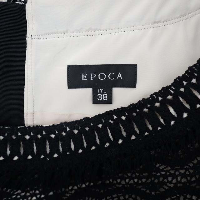 EPOCA エポカ　総レース ノースリーブ ワンピース ドレス　ロング　黒 L エポカ EPOCA 総レース ノースリーブ ワンピース ドレス 38(S