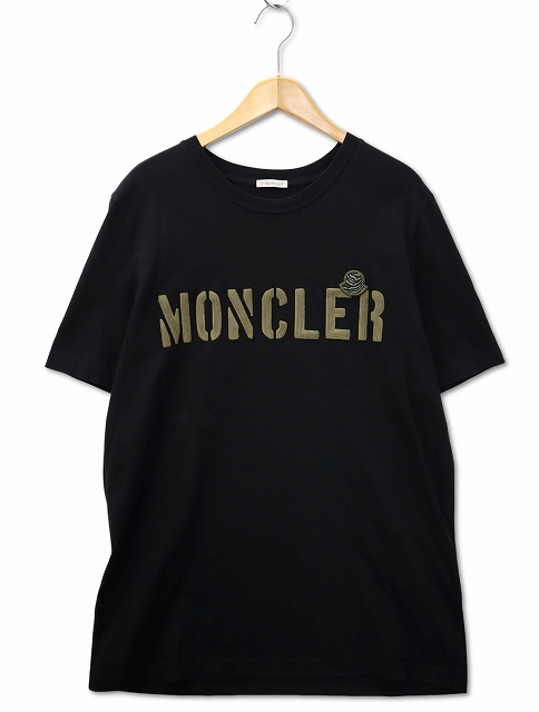 MONCLER クルーネック Tシャツ ブラック L 半袖モンクレール