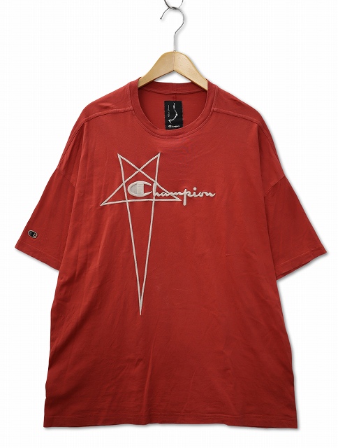 【rick owens × champion】 t オーバーサイズT Rick Owens X Champion ロゴ Tシャツ | ブラック | FARFETCH JP