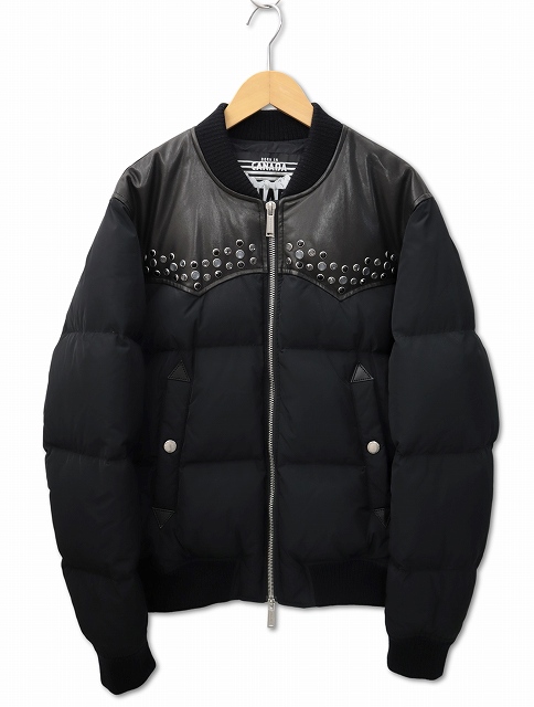 ディースクエアード DSQUARED2 スタッズ装飾 ナイロン/レザー