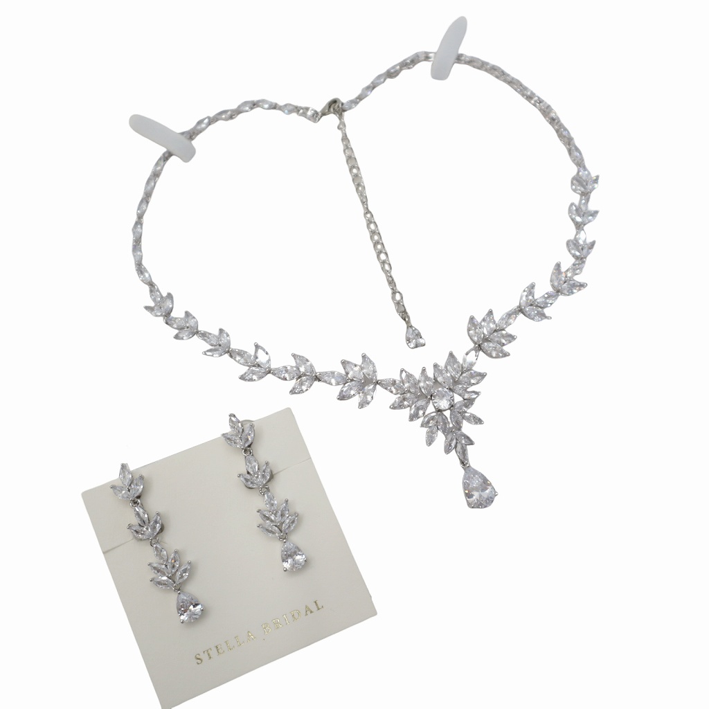 ステラブライダル アマリリス　ネックレスとイヤリングのセット 楽天市場】【STELLA BRIDAL公式】ブライダル アクセサリー