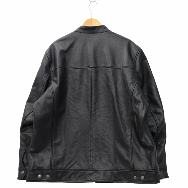 FORTIME フォータイム 牛革 シングル レザー ライダースジャケット 6XL 
