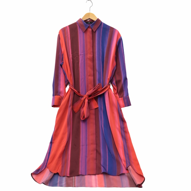 PS Paul Smith ウエストベルト プルオーバー ロングワンピース 38 ピーエスポールスミス PS Paul Smith ウエストベルト 長袖 プル