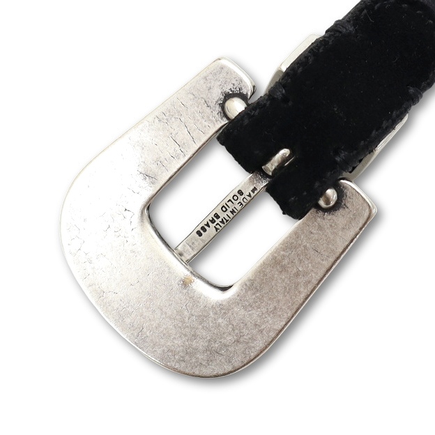 OLUTI スエード ナロー ウエスタン ベルト 95 ALBERTOLUTI アルベルト ルティ スエード ナロー ウエスタン ベルト 95