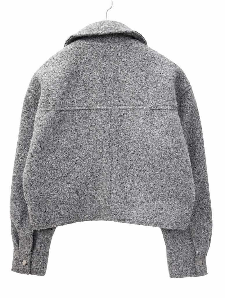 ZARA ブークレショートジャケット　XS グレー ZARA ブークレショートジャケット XS グレー - メルカリ
