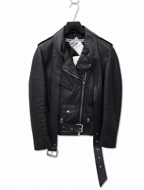 アレキサンダーワン ALEXANDER WANG MARTINGALE LEATHER MOTO JACKET 