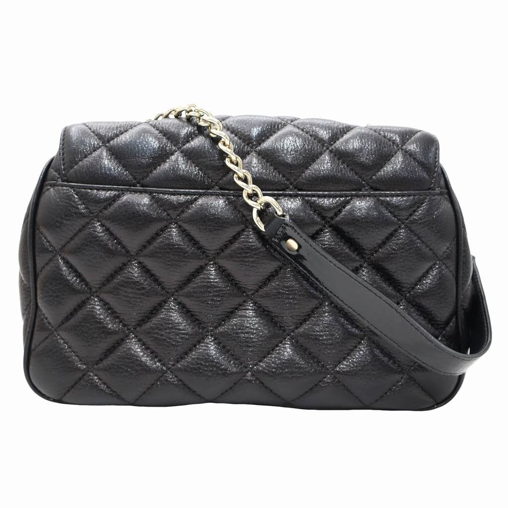 美品 ケイトスペード ショルダーバッグ キルティング チェーン レザー