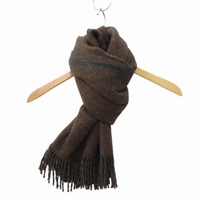 INOUÉ BROTHERS ベビーアルパカ マフラー ブラウン THE INOUE BROTHERS