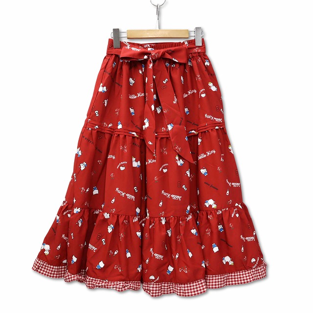 axes femme ハローキティプリントスカート アクシーズファム axes femme ハローキティプリントスカート