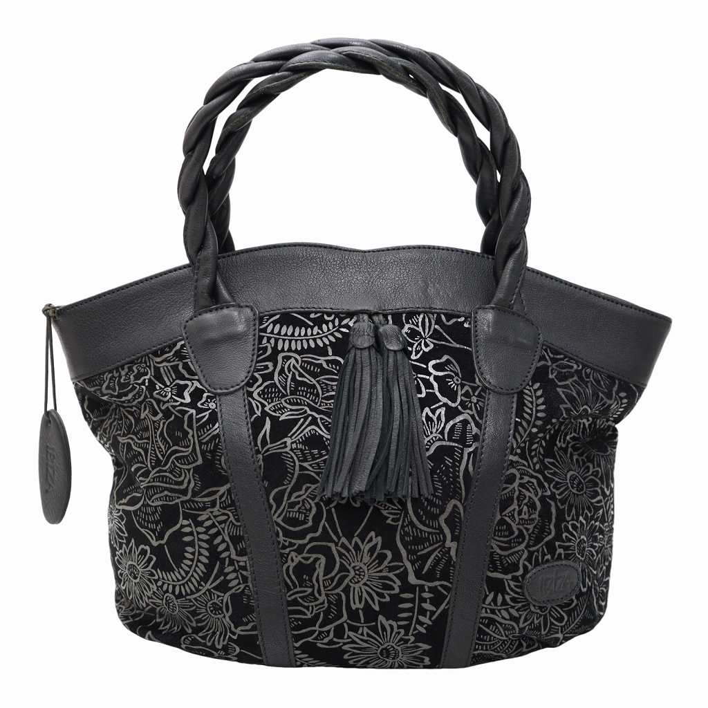 イビザ ハンドバッグ ナイロン×レザー お花✿ IBIZA イビサ