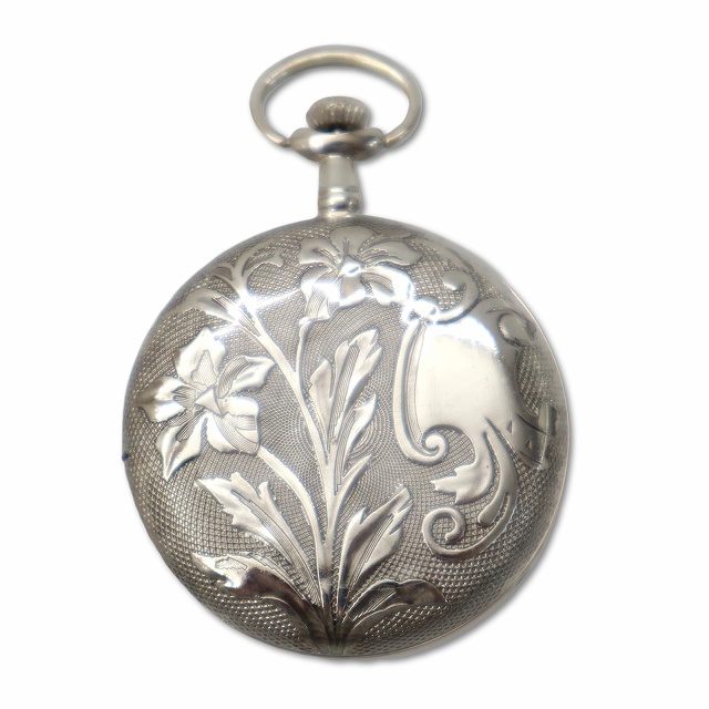 甦る 古の時計 郷愁の懐中時計コレクション』 花 模様 懐中時計 三針