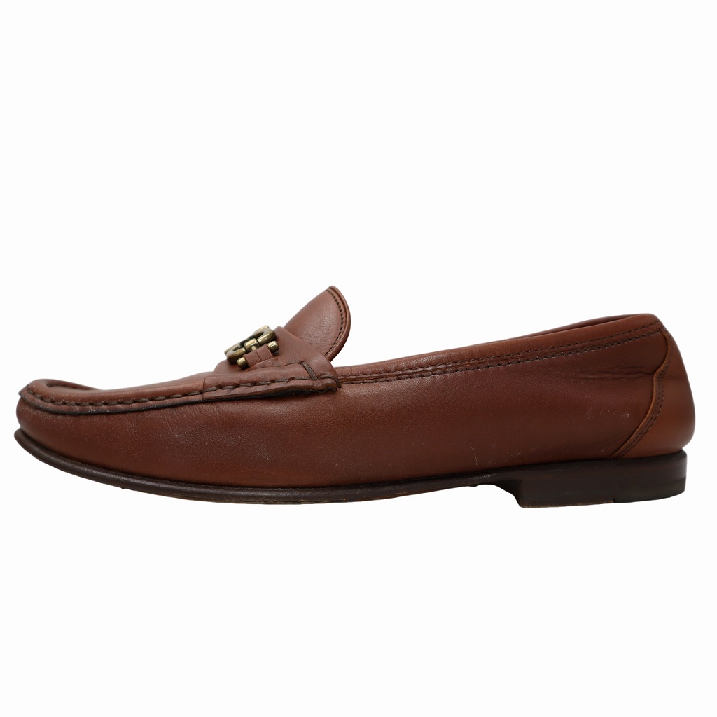 未使用フェラガモ　ガンチーニローファー 6C/23cm ベージュ×金 未使用フェラガモ ガンチーニローファーベージュ×金6C 23cm