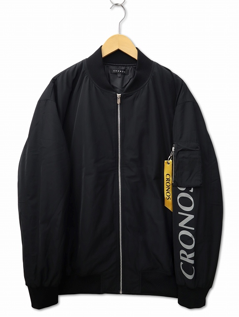 CRONOS クロノス 2024AW BOMBER JACKET リフレクターロゴ ジップ 