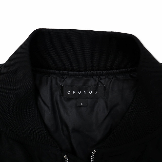 CRONOS クロノス 2024AW BOMBER JACKET リフレクターロゴ ジップ 