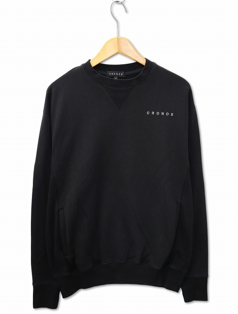 CRONOS クロノス クルーネック バックロゴ プリント スウェット 
