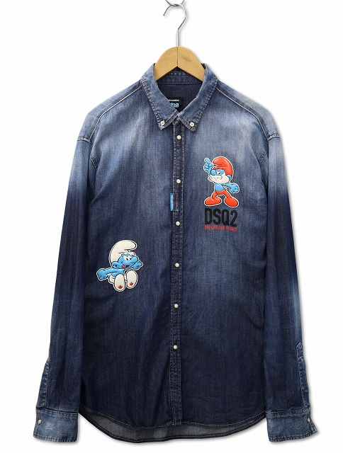 DSQUARED2×THE SMURFS ディースクエアード×スマーフ USED加工