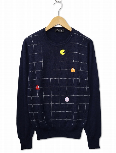 KOON クーン イタリア製 クルーネック パックマン 刺繍 長袖 ニット 