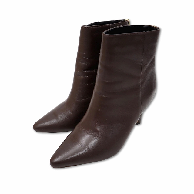 アンタイトル UNTITLED 山羊革 後ろジップ ポインテッド ショート