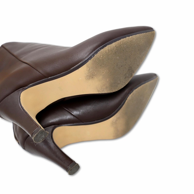 アンタイトル UNTITLED 山羊革 後ろジップ ポインテッド ショート