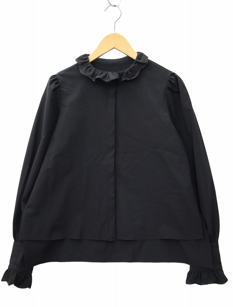 Rosy Monster ロージーモンスター フリル シャツ ブラウス F BLACK 