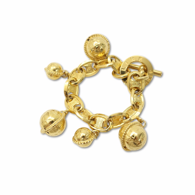 セリーヌ CELINE ヴィンテージ ゴールドメッキ マカダム スターボール