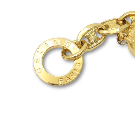 セリーヌ CELINE ヴィンテージ ゴールドメッキ マカダム スターボール