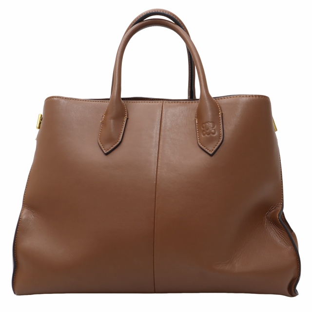 ロペ ROPE サイドメタル ビッグトート 2WAY レザー トートバッグ BROWN 
