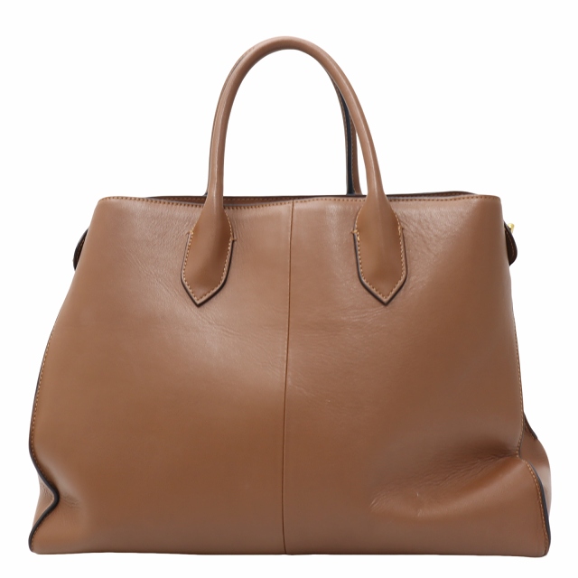 ロペ ROPE サイドメタル ビッグトート 2WAY レザー トートバッグ BROWN