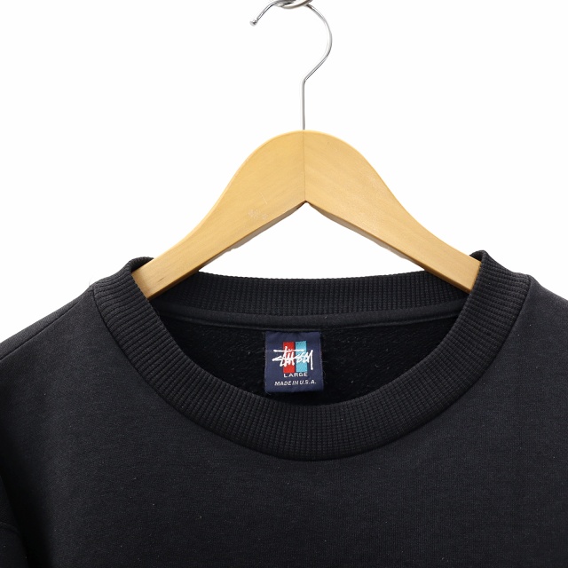 ステューシー STUSSY 90s ヴィンテージ USA製 ロゴプリント クルー