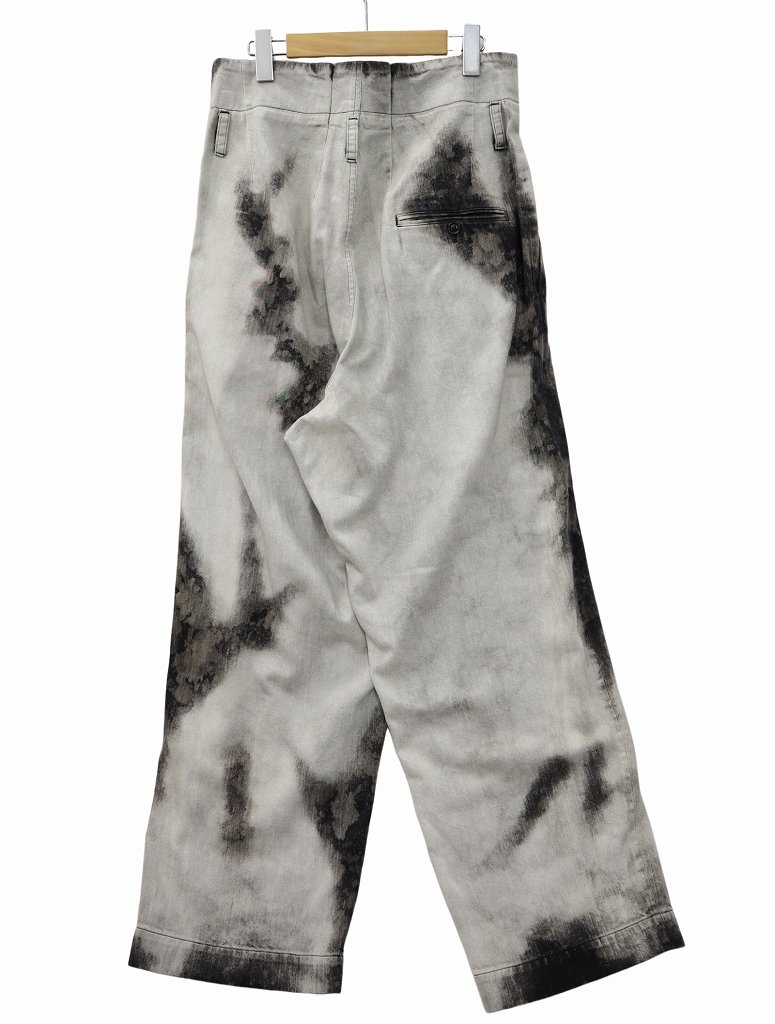 ワイズ Y's 8oz ブリーチ ハイウエスト デニムパンツ 2 ワイズ Y's 8oz DENIM BLEACHED HIGH WAIST PLEATED PANTS