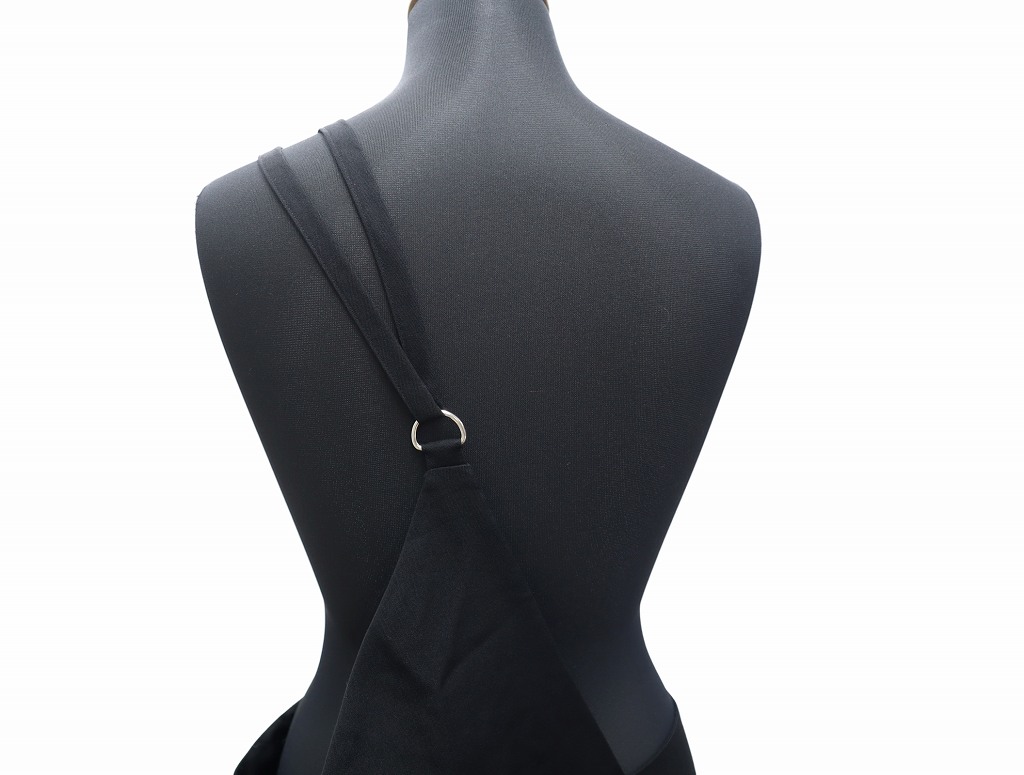 【中古】ワイズ Y's ウール ギャバジン アシンメトリー ワンショルダー エプロンドレス 1 BLACK(ブラック) レディース ワイズ Y's ウール ギャバジン アシンメトリー ワンショルダー