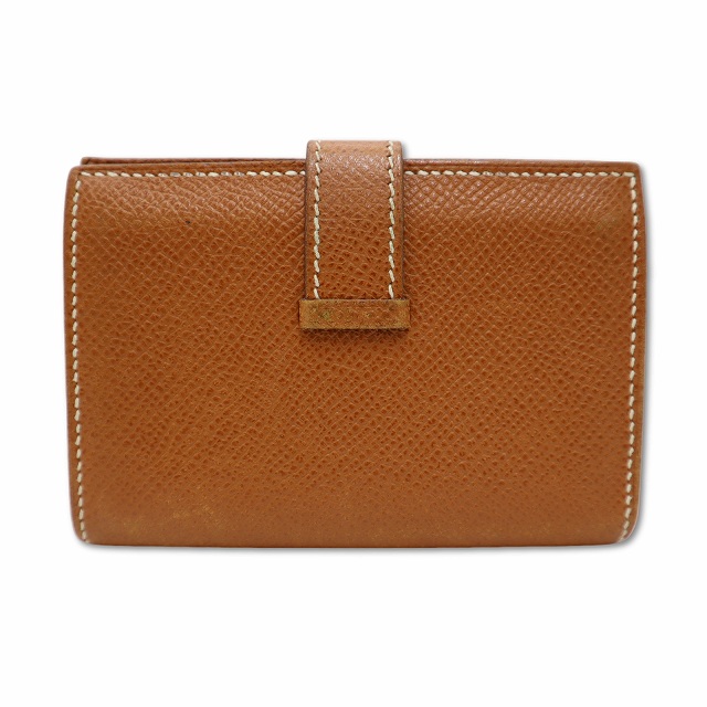 エルメス HERMES レザー ヴォーエプソン 二つ折り ベアン カードケース  