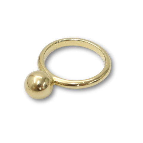 ティファニー TIFFANY ハードウェアボール リング 11号 YG ゴールド ティファニー TIFFANY & CO. K18 750 ハードウェア ボール リング 指輪