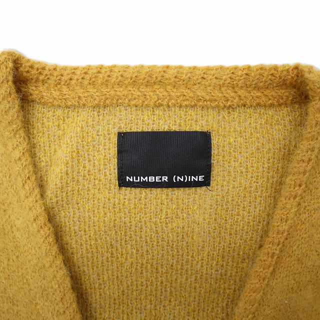 ナンバーナイン NUMBER (N)INE MOHAIR SOLID JACQUARD KNIT CARDIGAN 