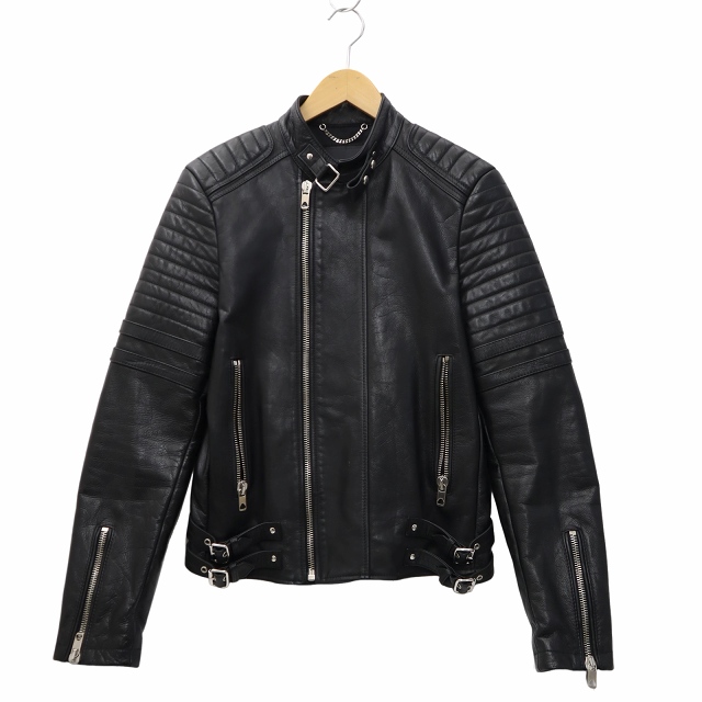 ディーゼルブラックゴールド DIESEL BLACK GOLD 牛革 ジップアップ 
