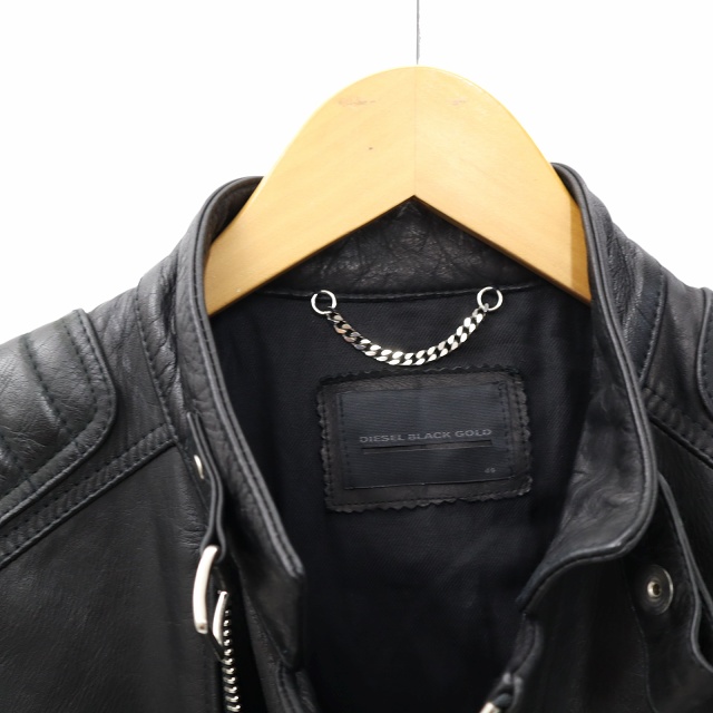 ディーゼルブラックゴールド DIESEL BLACK GOLD 牛革 ジップアップ
