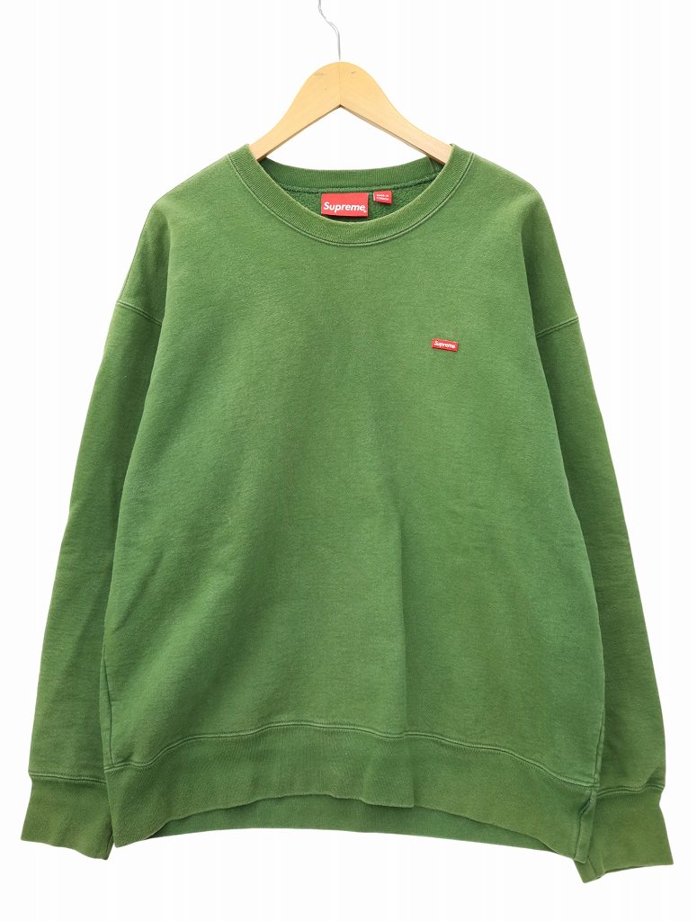 Supreme グリーン クルーネック トレーナー