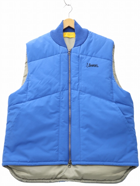 【中古】UNION ユニオン THINSULATE VEST シンサレート ジップアップ ベスト ?W BLUE ブルー UN-MWJ-033 メンズ UNION ユニオン THINSULATE VEST シンサレート ジップアップ ベスト Ⅳ