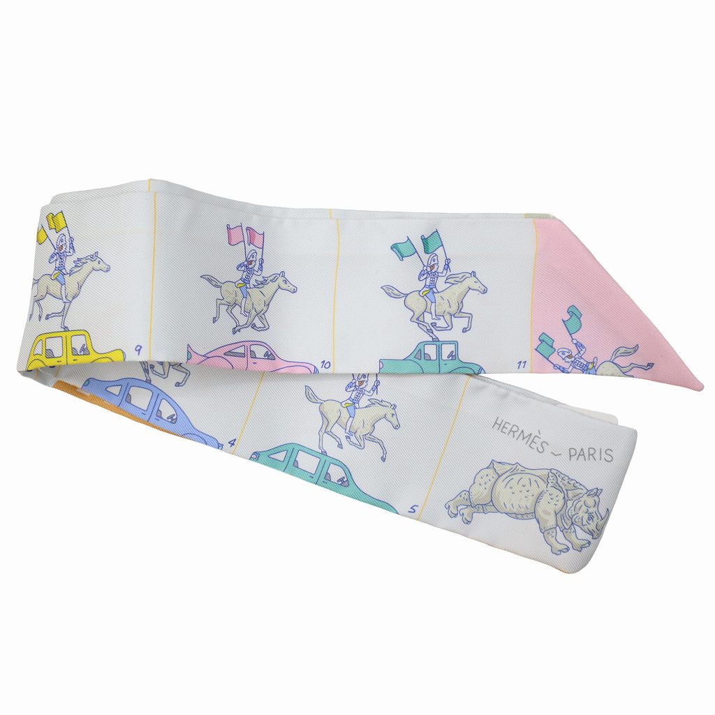 【中古】エルメス HERMES Twilly エルメス・パラード グリ・ペルル/グリーン/イエロー レディース エルメス HERMES Twilly エルメス・パラード グリ・ペルル/グリーン