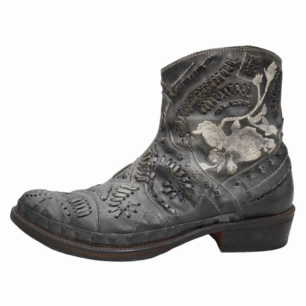 TIME＆Co We Are The Original 刺繍 ウエスタン ショートブーツ 43